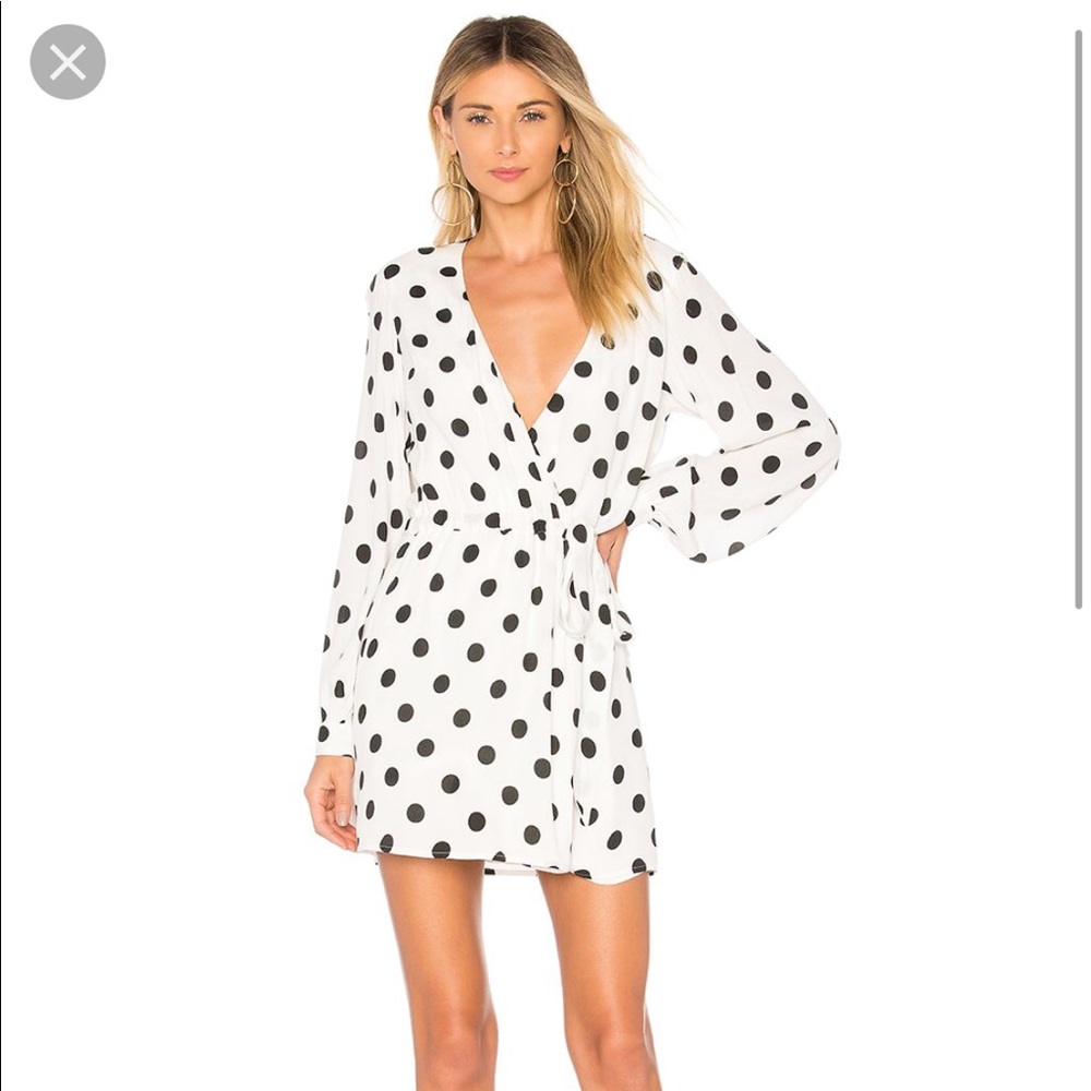 Revolve polka dot wrap dress